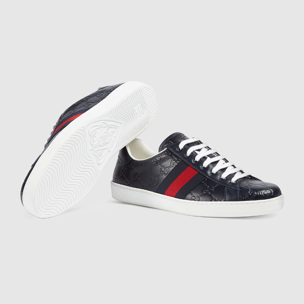 Ace Gucci Signature low-top sneaker 386750 CWCG0 4072 - Photo-4