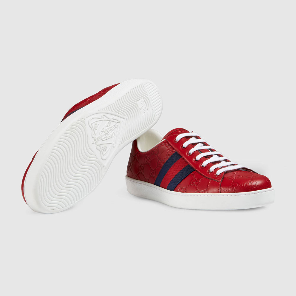Ace Gucci Signature low-top sneaker 386750 CWCG0 6485 - Photo-4