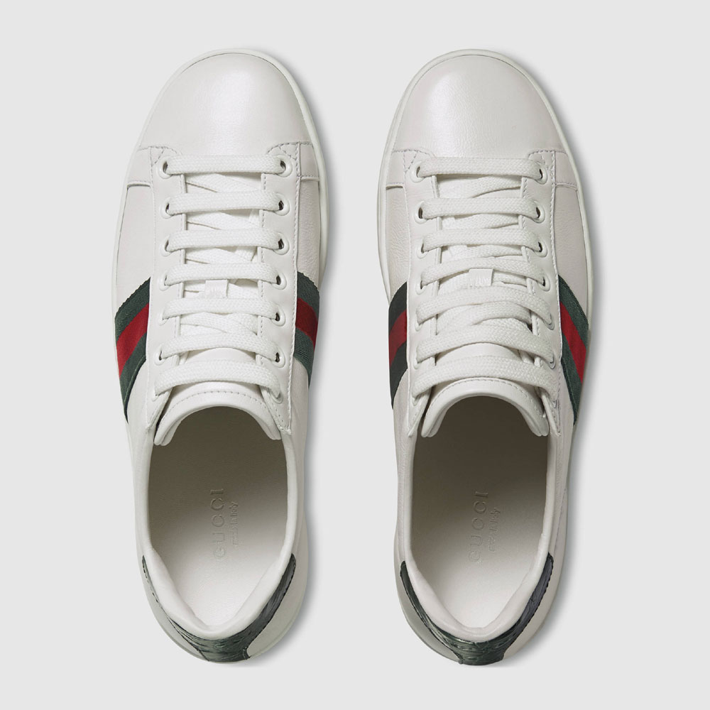 Gucci Ace leather low-top sneaker 387993 A3830 9071 - Photo-2