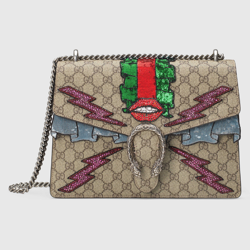 Gucci Dionysus GG Supreme embroidered bag 400235 KWZYN 8700