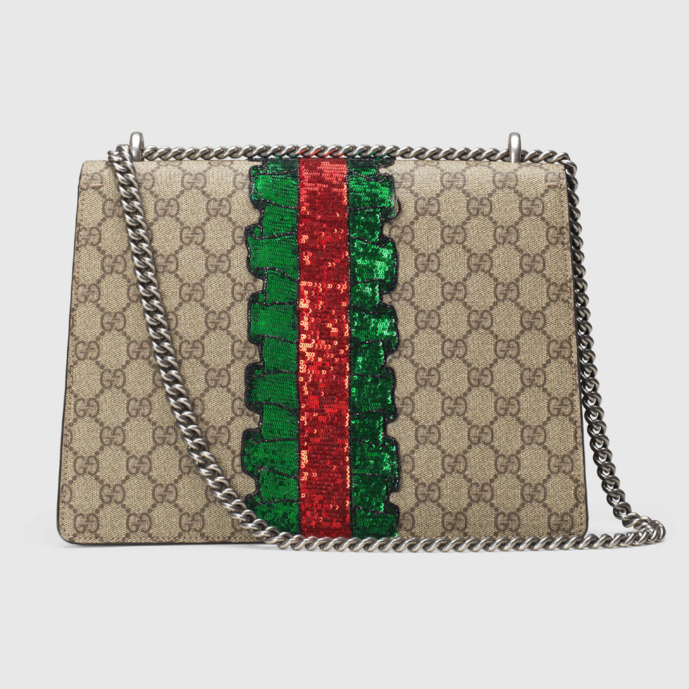 Gucci Dionysus GG Supreme embroidered bag 400235 KWZYN 8700 - Photo-3