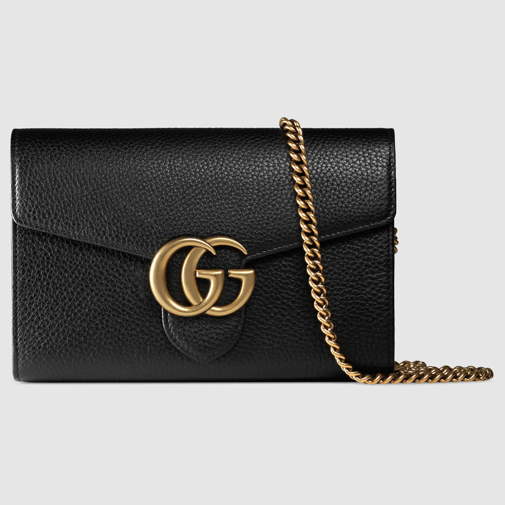 Gucci GG Marmont leather mini chain bag 401232 A7M0T 1000