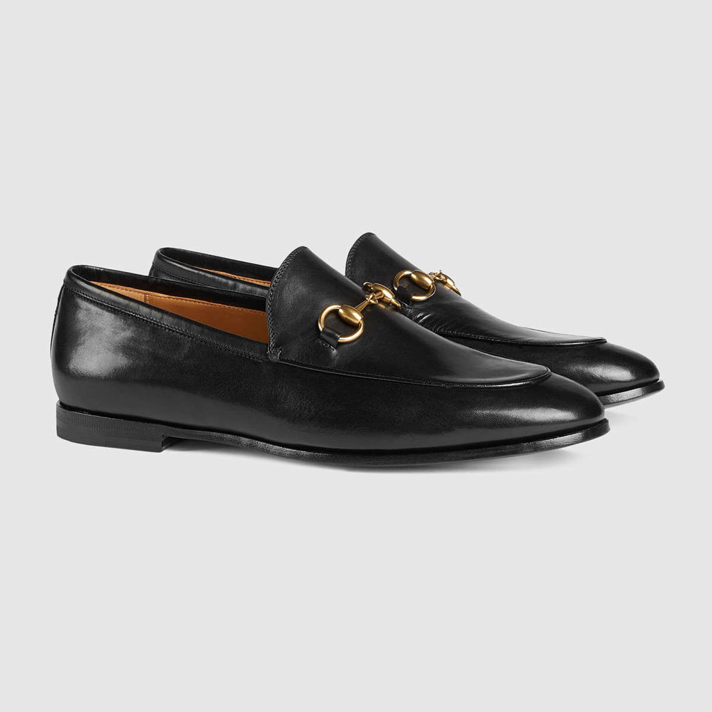 Gucci Jordaan leather loafer 404069 BLM00 1000
