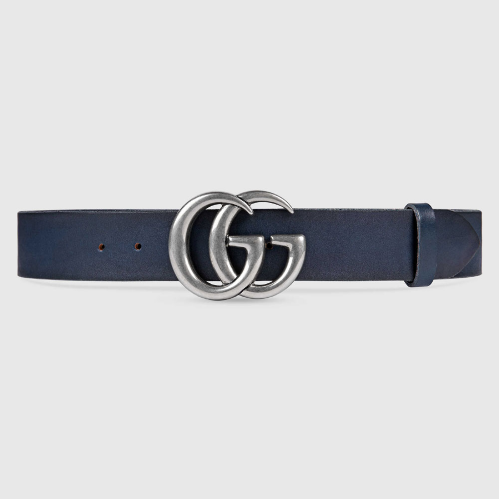 Gucci Leather belt with Double G buckle 406831 CVE0N 4009