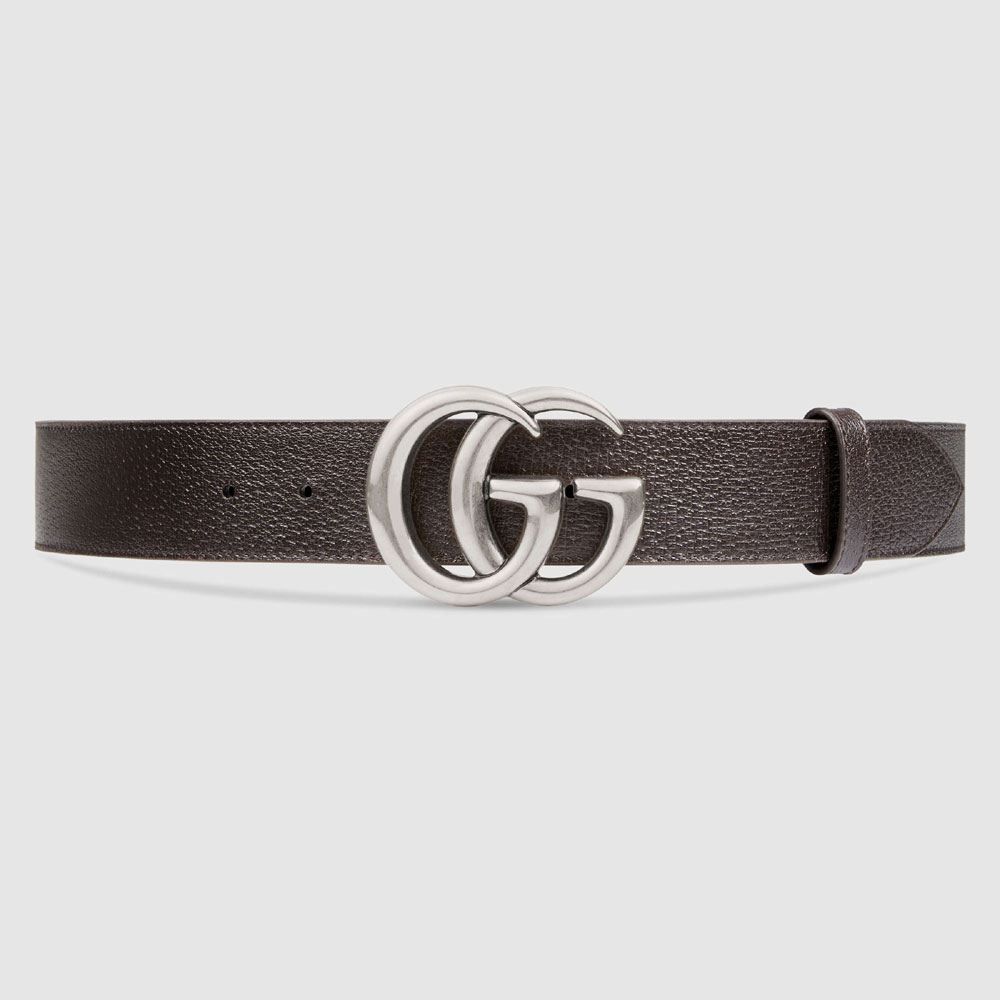Gucci Leather belt with double G buckle 406831 DJ20N 2145
