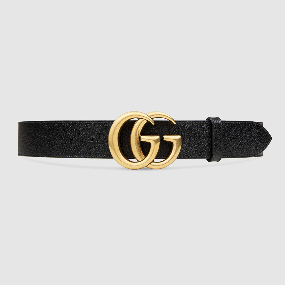 Gucci Leather belt with double G buckle 406831 DJ20T 1000