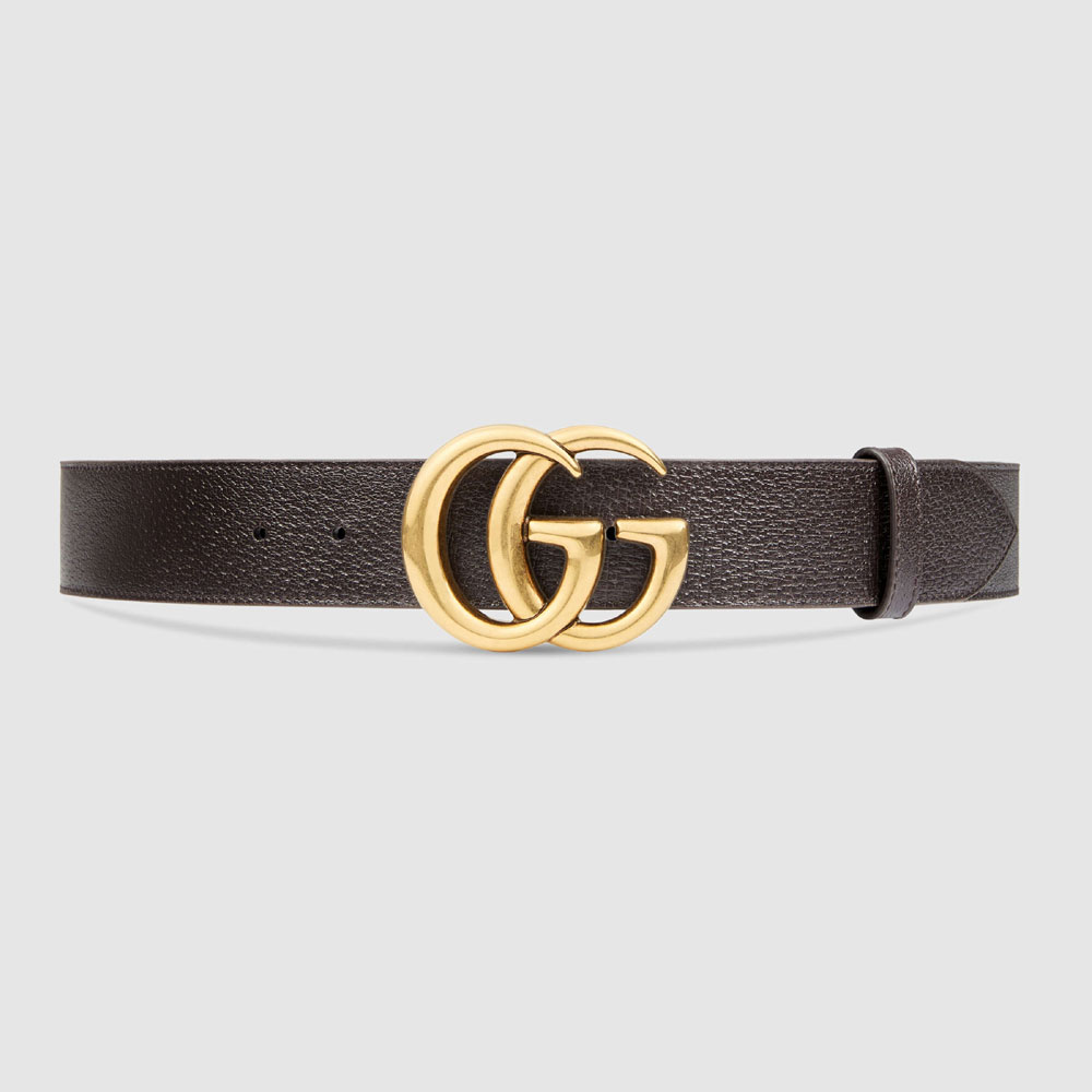 Gucci Leather belt with double G buckle 406831 DJ20T 2145