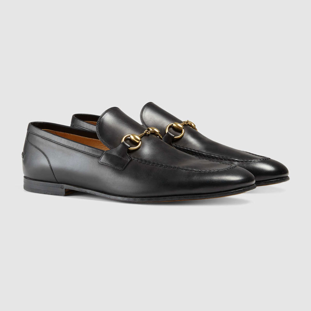 Gucci Jordaan leather loafer 406994 BLM00 1000