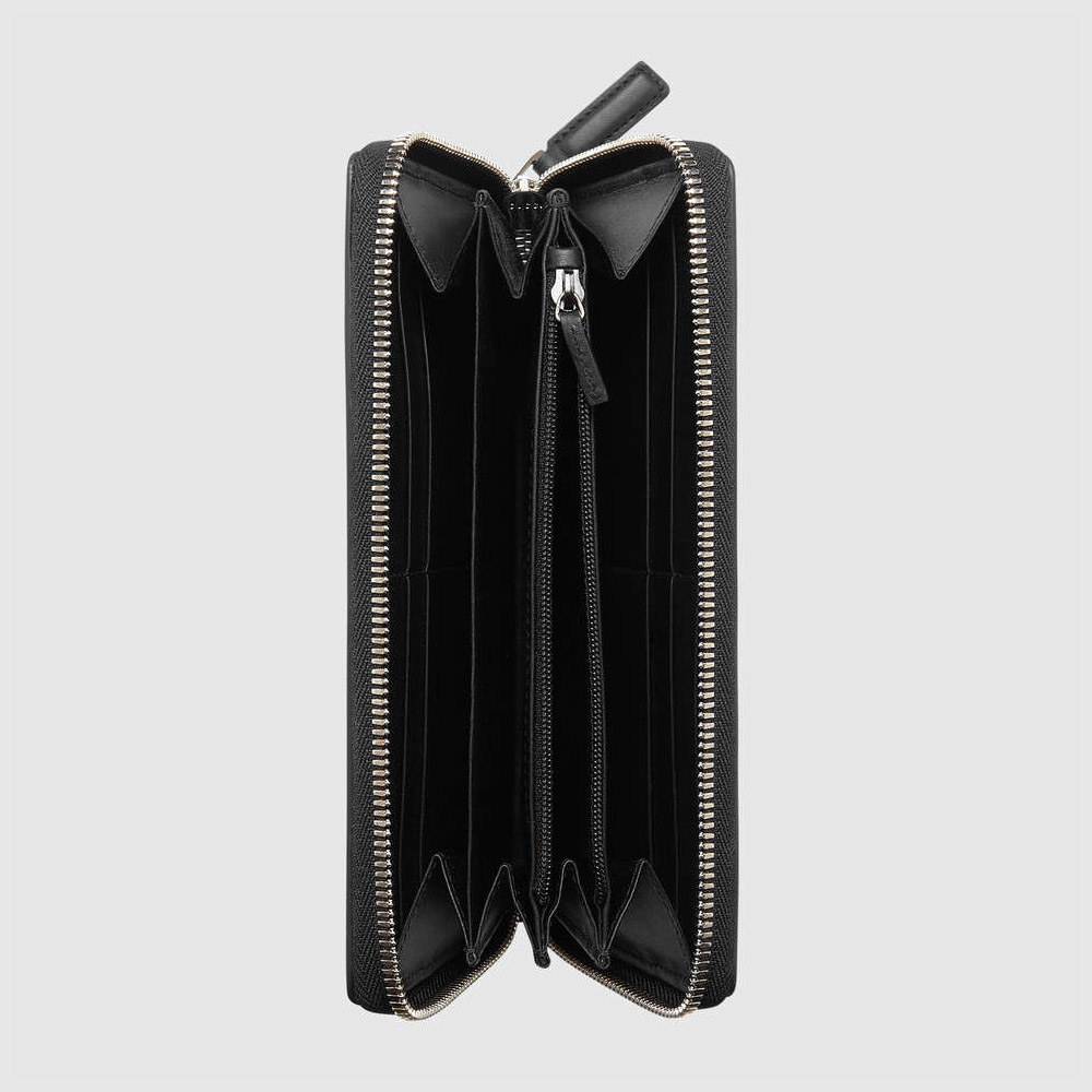 Gucci Web leather zip around wallet 408831 CVL1N 1060 - Photo-2