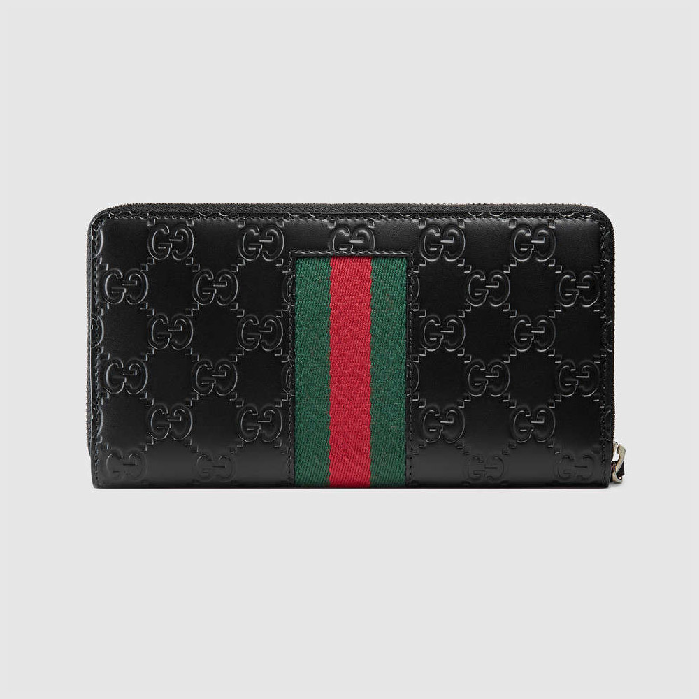 Gucci Signature Web zip around wallet 408831 CWCLN 1060 - Photo-3