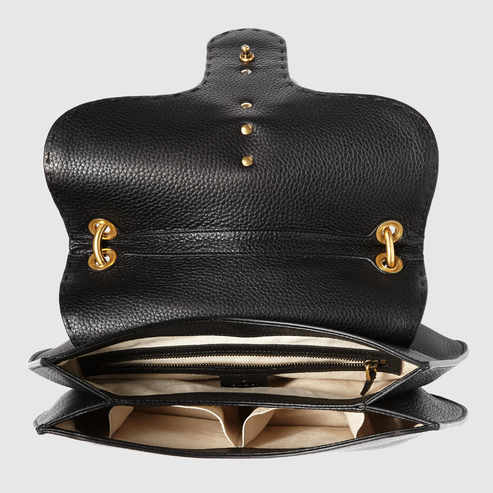Gucci GG Marmont leather shoulder bag 409154 A7M0T 1000 - Photo-4