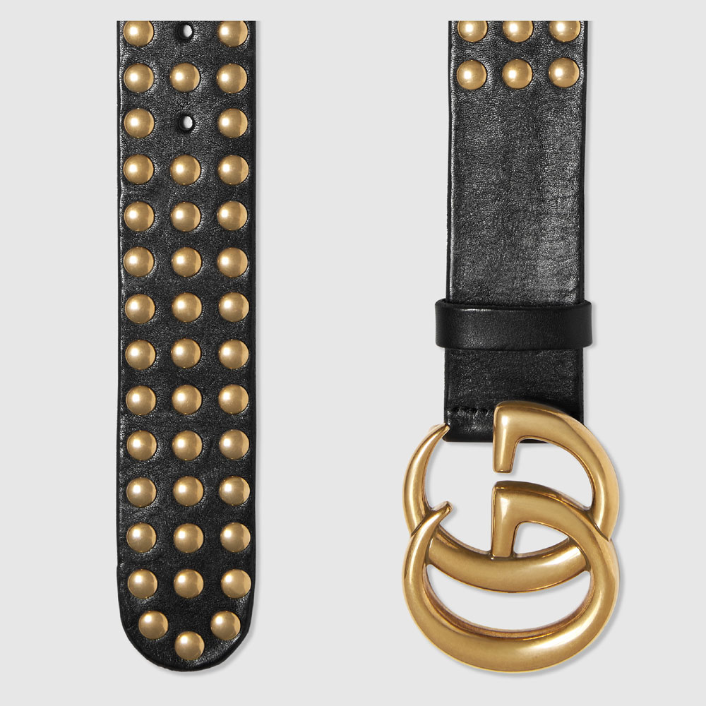 Gucci Studded belt with double G buckle 409402 CVEFT 1000 - Photo-2