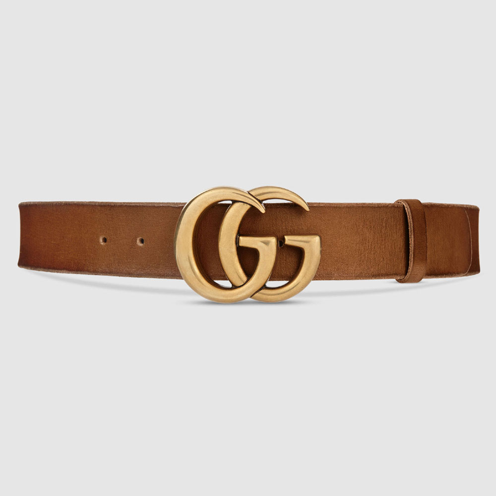 Gucci Leather belt with Double G buckle 409416 CVE0T 2535