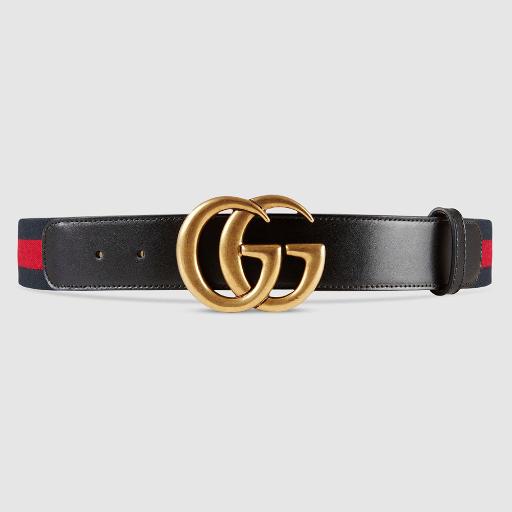 Gucci Nylon Web belt with double G buckle 409416 H17WT 8632
