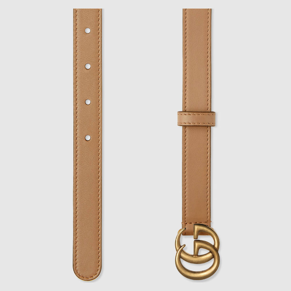 Gucci Thin belt with Double G buckle 409417 AP00T 2845 - Photo-2