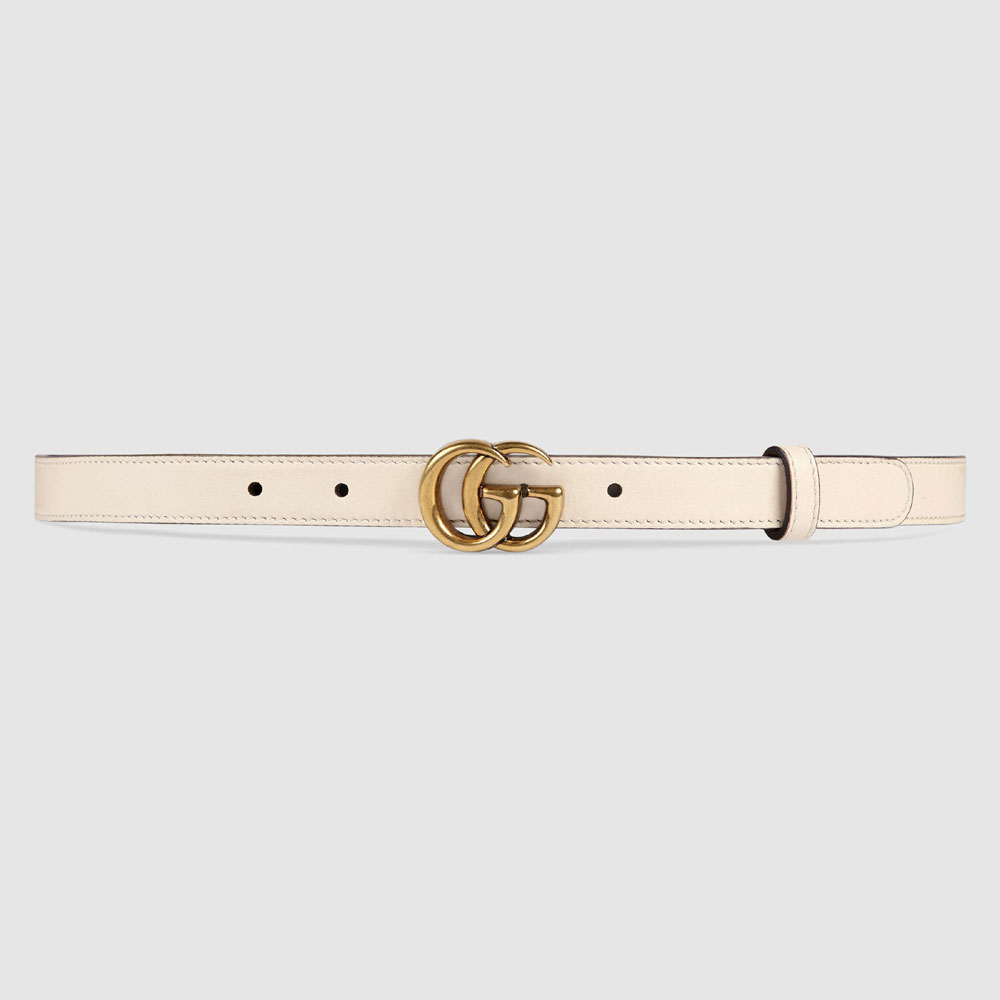 Gucci Leather belt with Double G buckle 409417 AP00T 9022