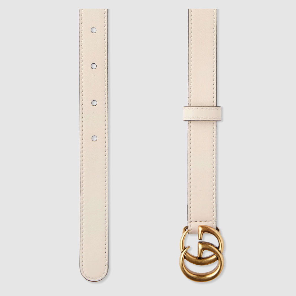 Gucci Leather belt with Double G buckle 409417 AP00T 9022 - Photo-2
