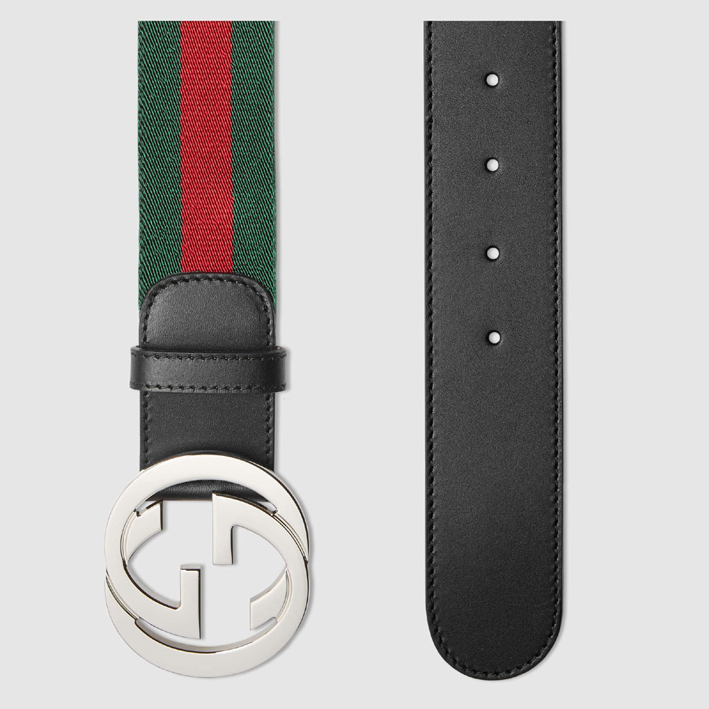 Gucci Web belt with G buckle 411924 H917N 1060 - Photo-2