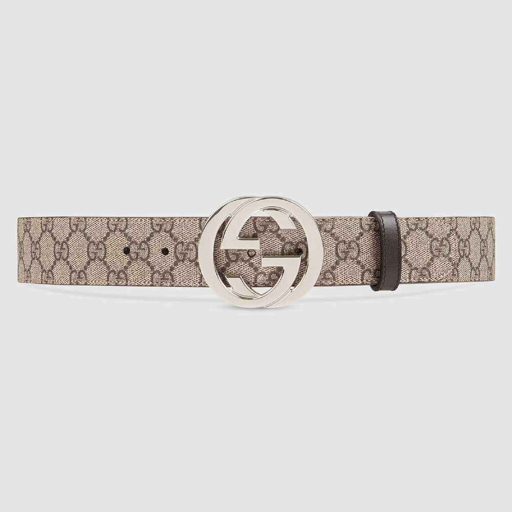 Gucci GG Supreme belt with G buckle 411924 KGDHN 9643