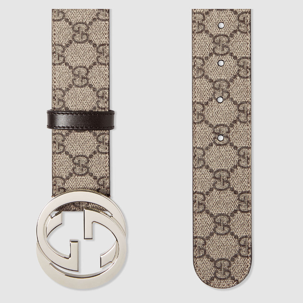 Gucci GG Supreme belt with G buckle 411924 KGDHN 9643 - Photo-2