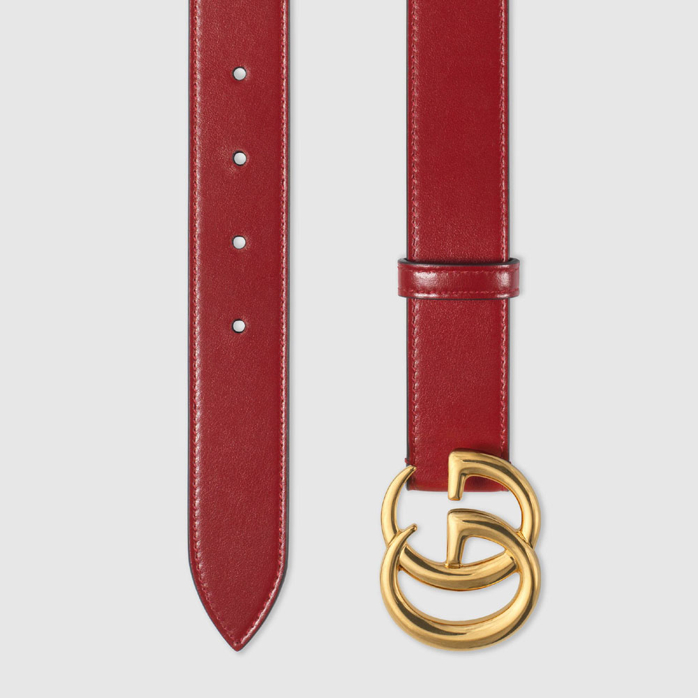 Gucci GG Marmont belt with shiny buckle 414516 0YA0G 6420 - Photo-2