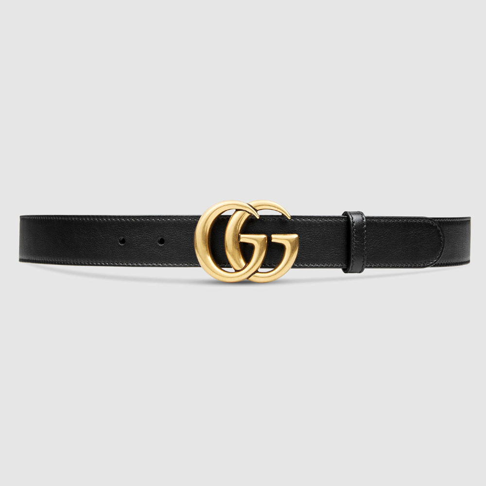 Gucci Leather belt with double G buckle 414516 AP00T 1000
