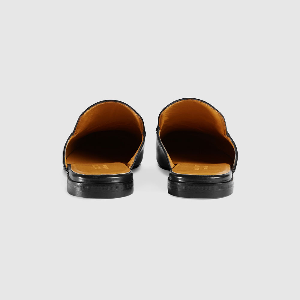 Gucci Leather Horsebit slipper 426219 BLM00 1000 - Photo-3