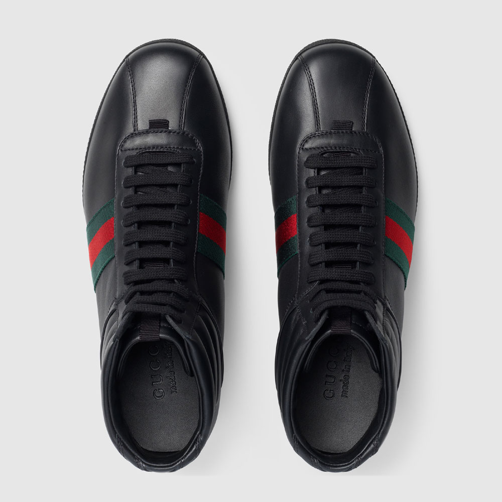 Gucci Leather high-top sneaker 429475 AXWT0 1070 - Photo-2