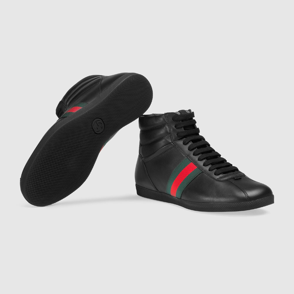 Gucci Leather high-top sneaker 429475 AXWT0 1070 - Photo-4