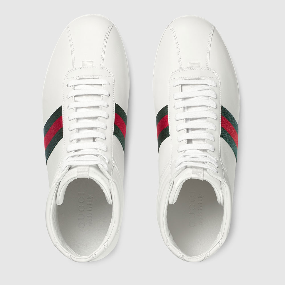 Gucci Leather high-top sneaker 429475 AXWT0 9065 - Photo-2