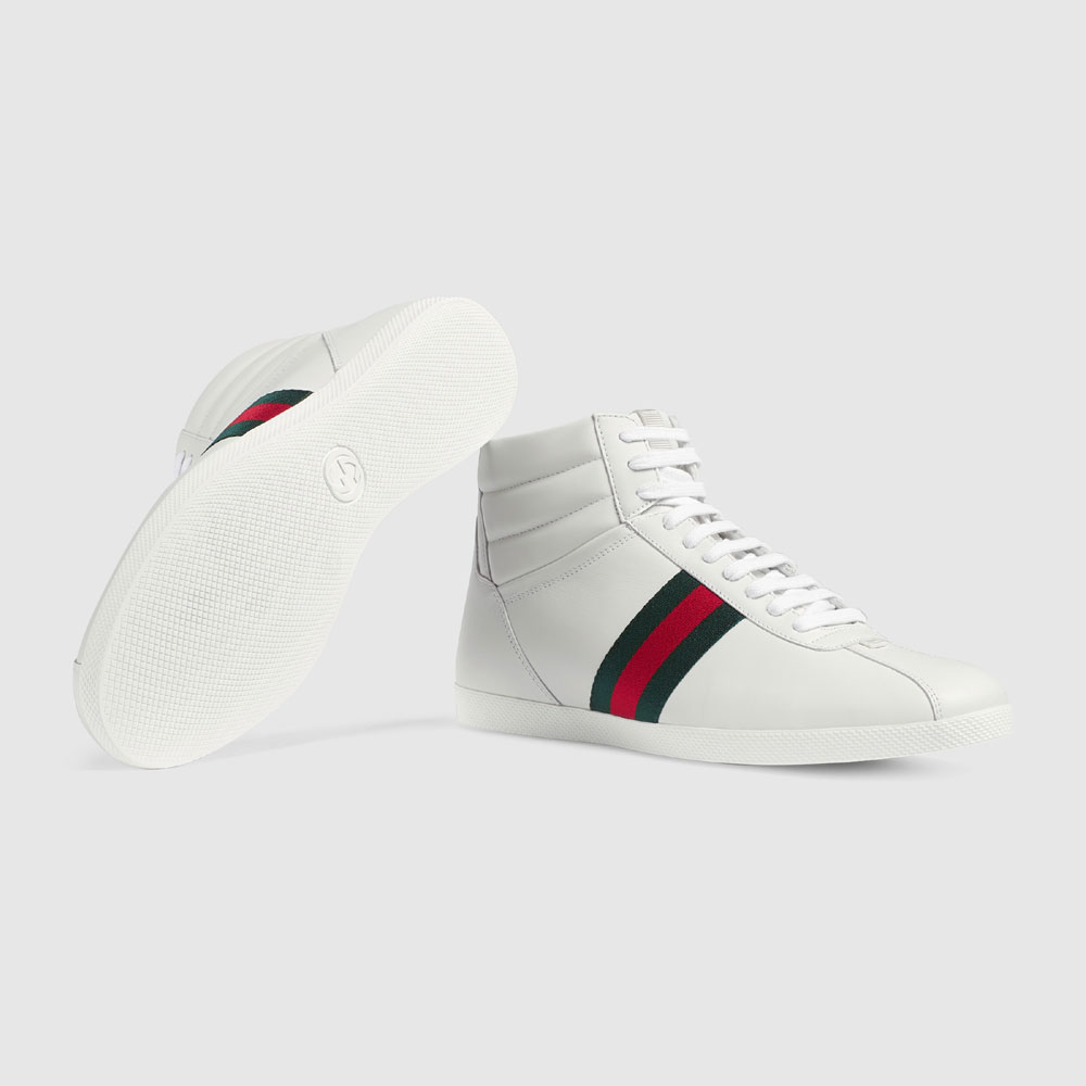 Gucci Leather high-top sneaker 429475 AXWT0 9065 - Photo-4