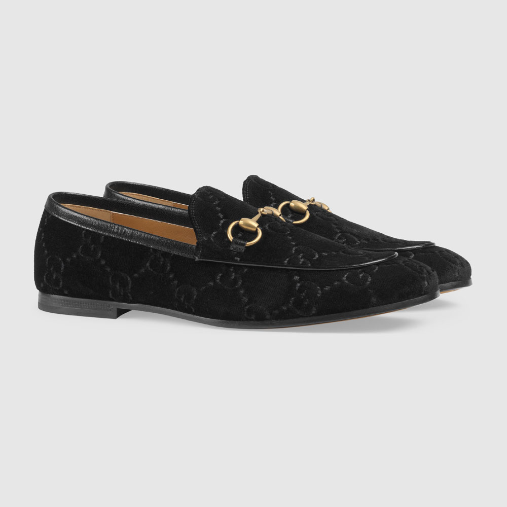 Gucci Jordaan GG velvet loafer 430088 9JT80 1000