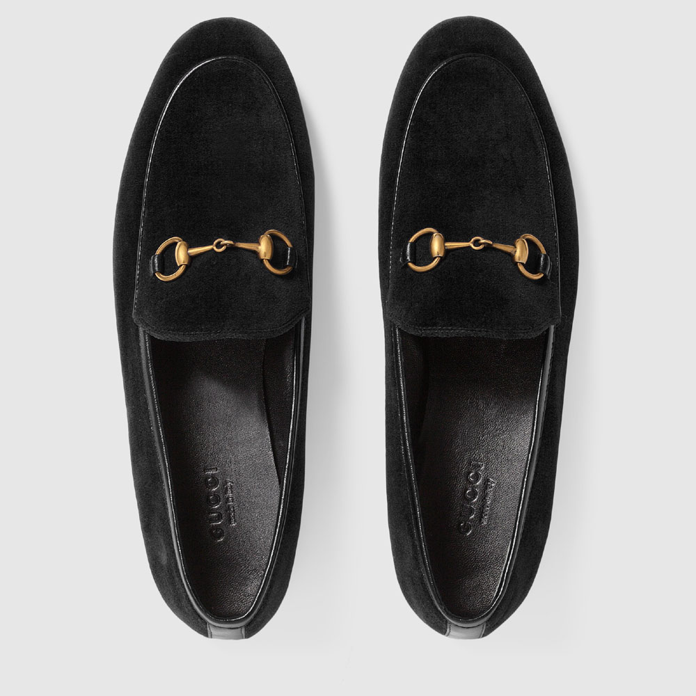 Gucci Jordaan velvet loafer 431467 K4DD0 1000 - Photo-2