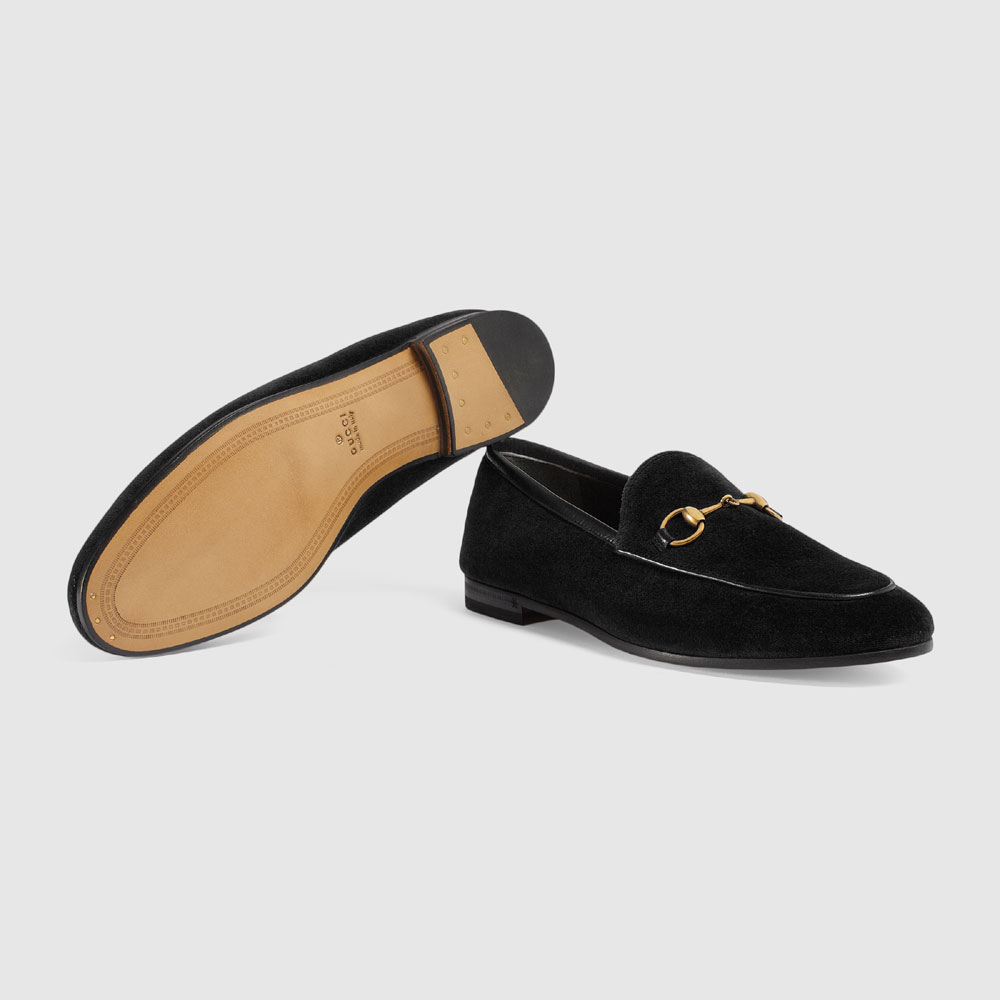 Gucci Jordaan velvet loafer 431467 K4DD0 1000 - Photo-4