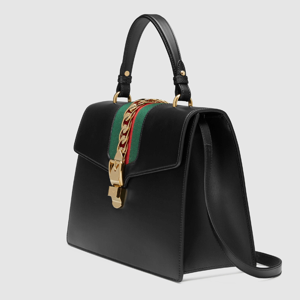 Gucci Sylvie leather top handle bag 431665 CVL1G 1060 - Photo-2