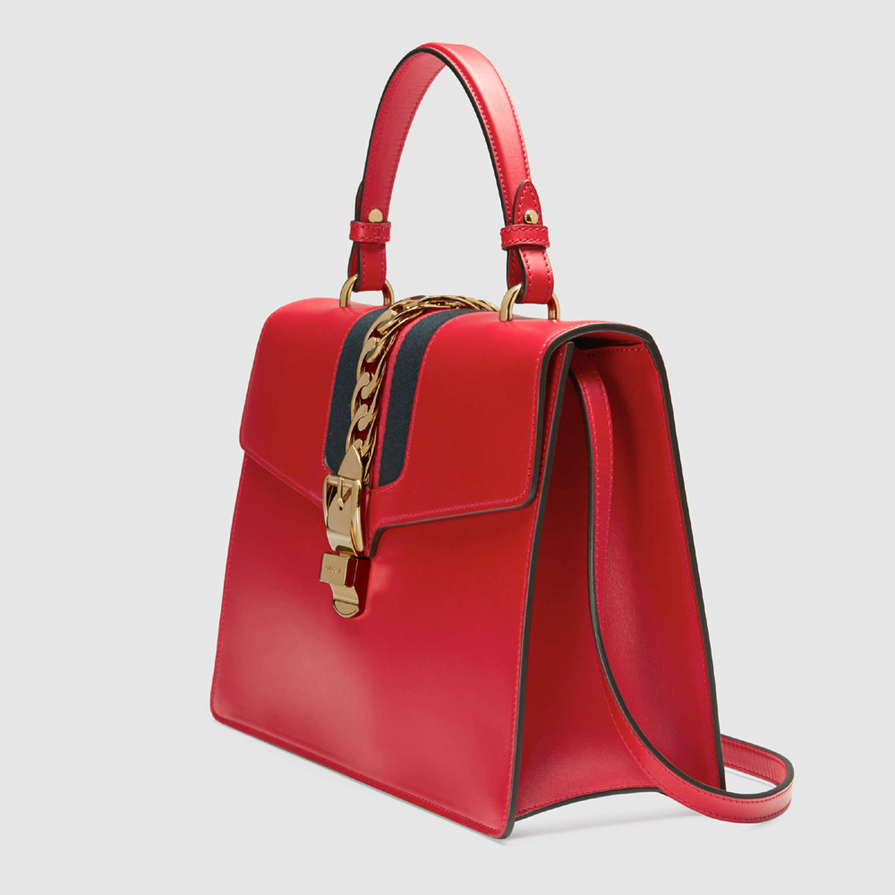 Gucci Sylvie leather top handle bag 431665 CVL1G 6473 - Photo-2