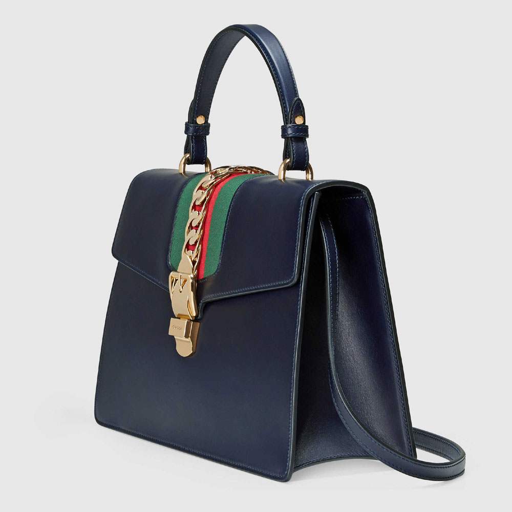 Gucci Sylvie leather top handle bag 431665 CVL1G 8683 - Photo-2