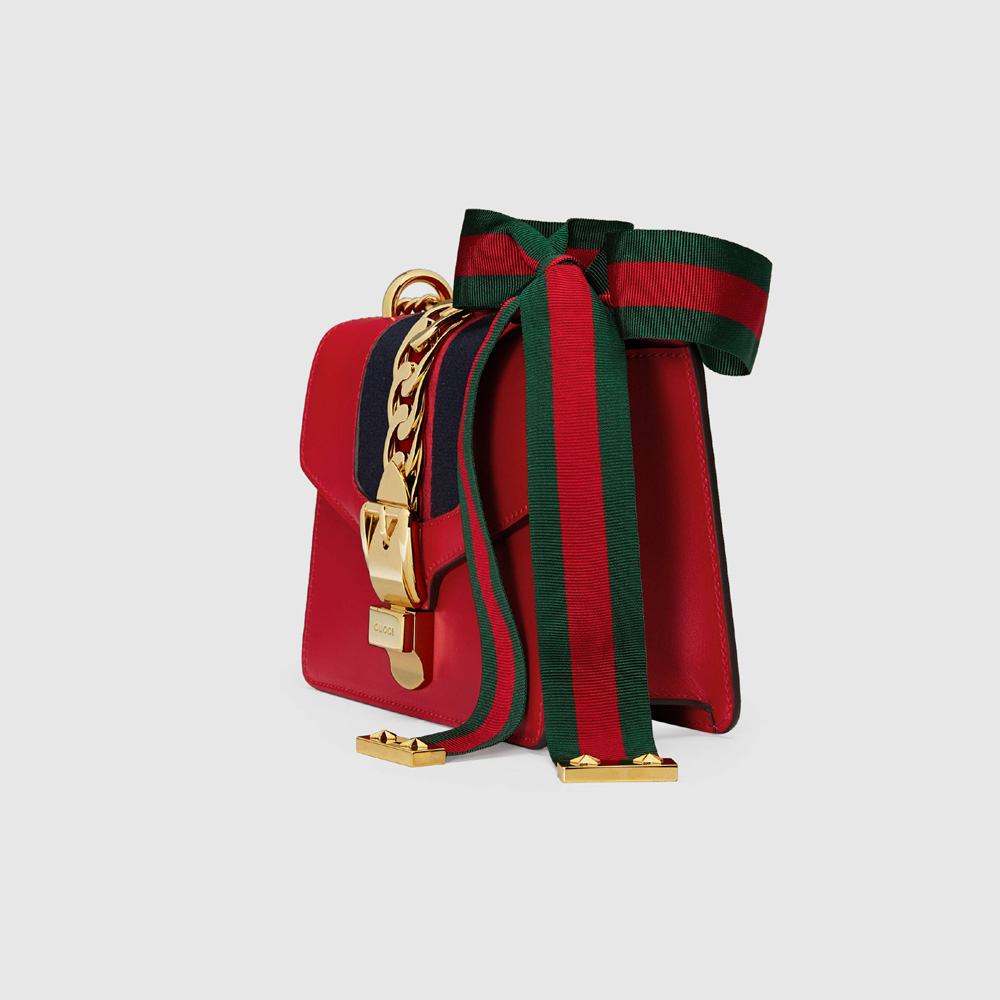 Gucci Sylvie leather mini chain bag 431666 CVLEG 8604 - Photo-2