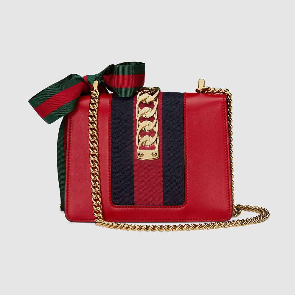 Gucci Sylvie leather mini chain bag 431666 CVLEG 8604 - Photo-3