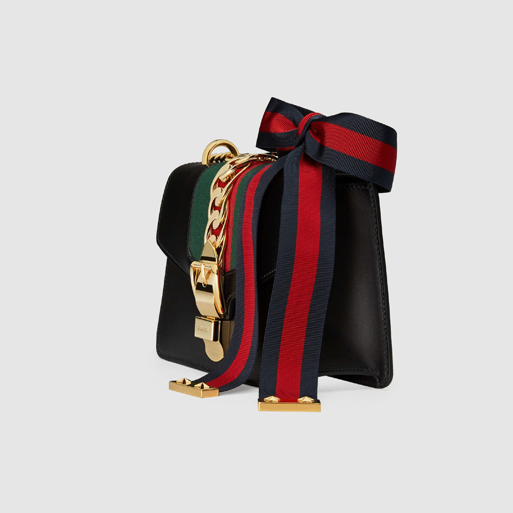 Gucci Sylvie leather mini chain bag 431666 CVLEG 8638 - Photo-2