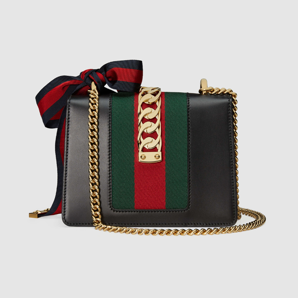Gucci Sylvie leather mini chain bag 431666 CVLEG 8638 - Photo-3