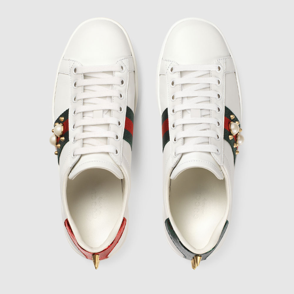 Gucci Ace studded leather sneaker 431887 A38G0 9064 - Photo-2
