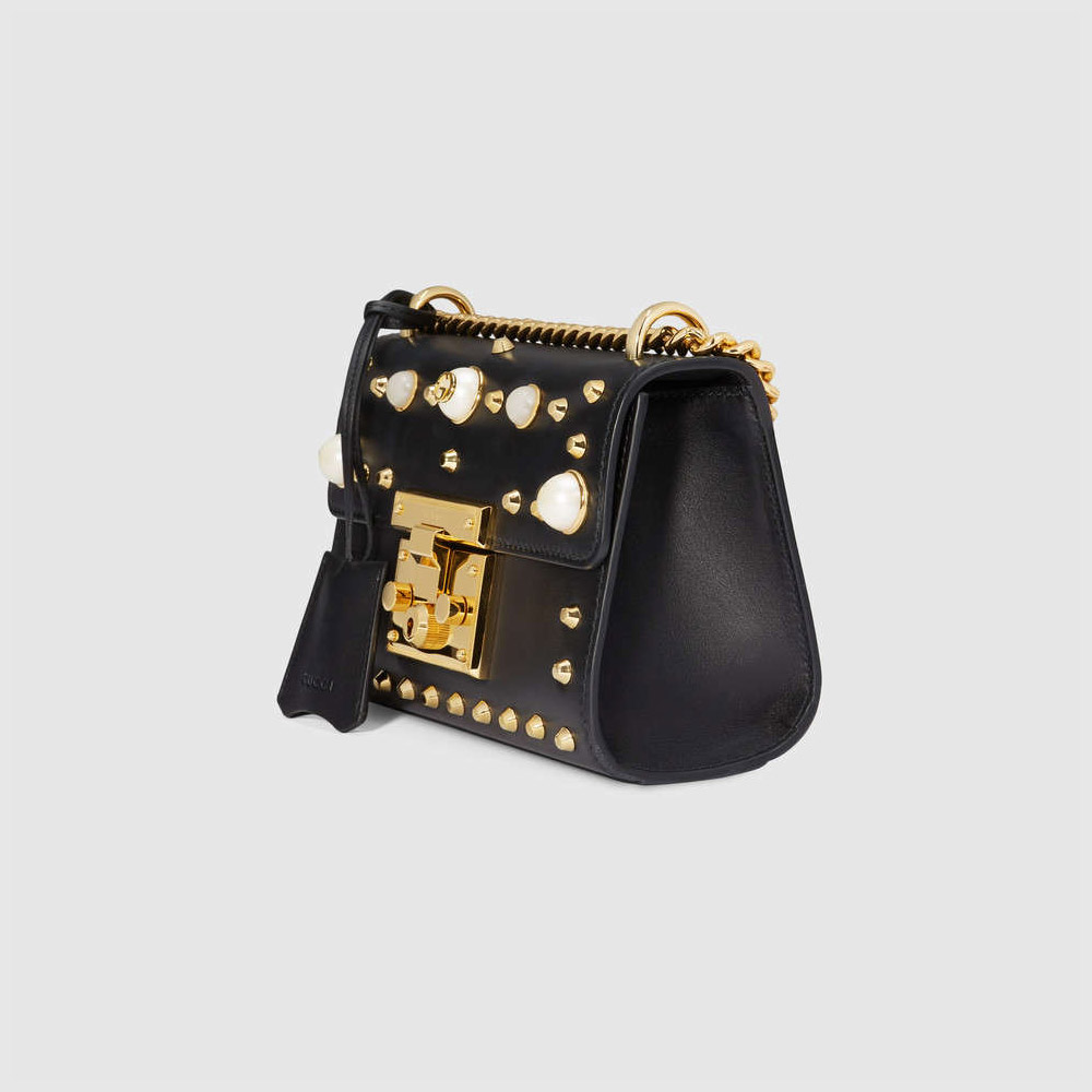 Gucci Padlock studded leather shoulder bag 432182 DLXDG 1088 - Photo-2