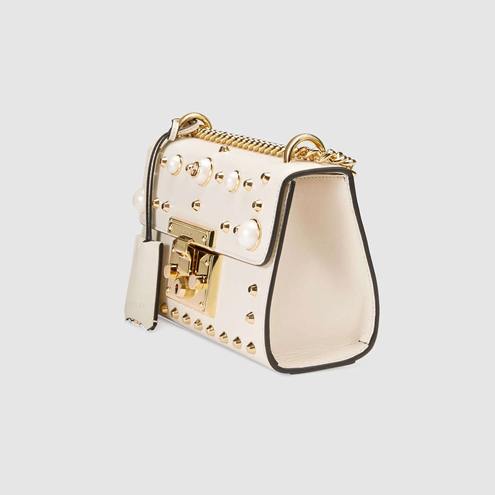 Gucci Padlock studded leather shoulder bag 432182 DLXDG 9085 - Photo-2