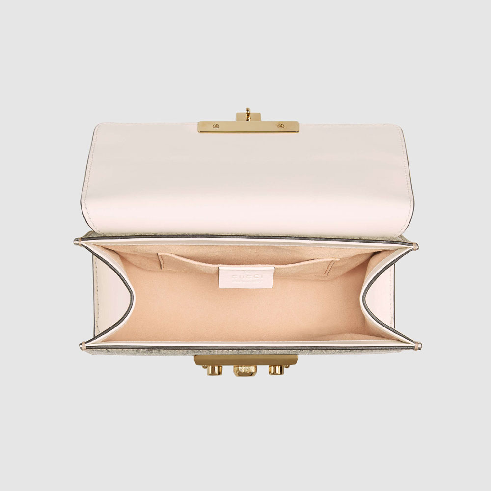 Gucci Padlock studded GG Supreme shoulder bag 432182 K8K3G 8391 - Photo-4
