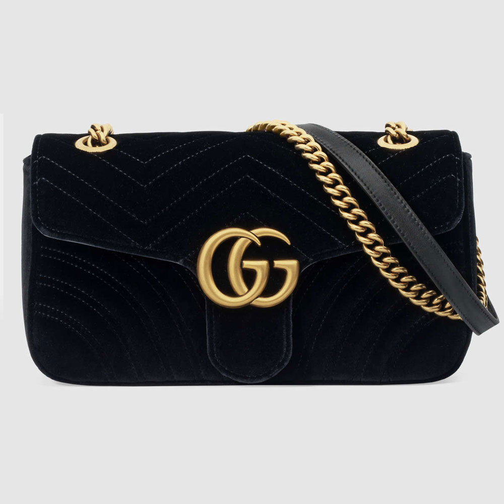Gucci GG Marmont velvet shoulder bag 443497 K4D2T 1000