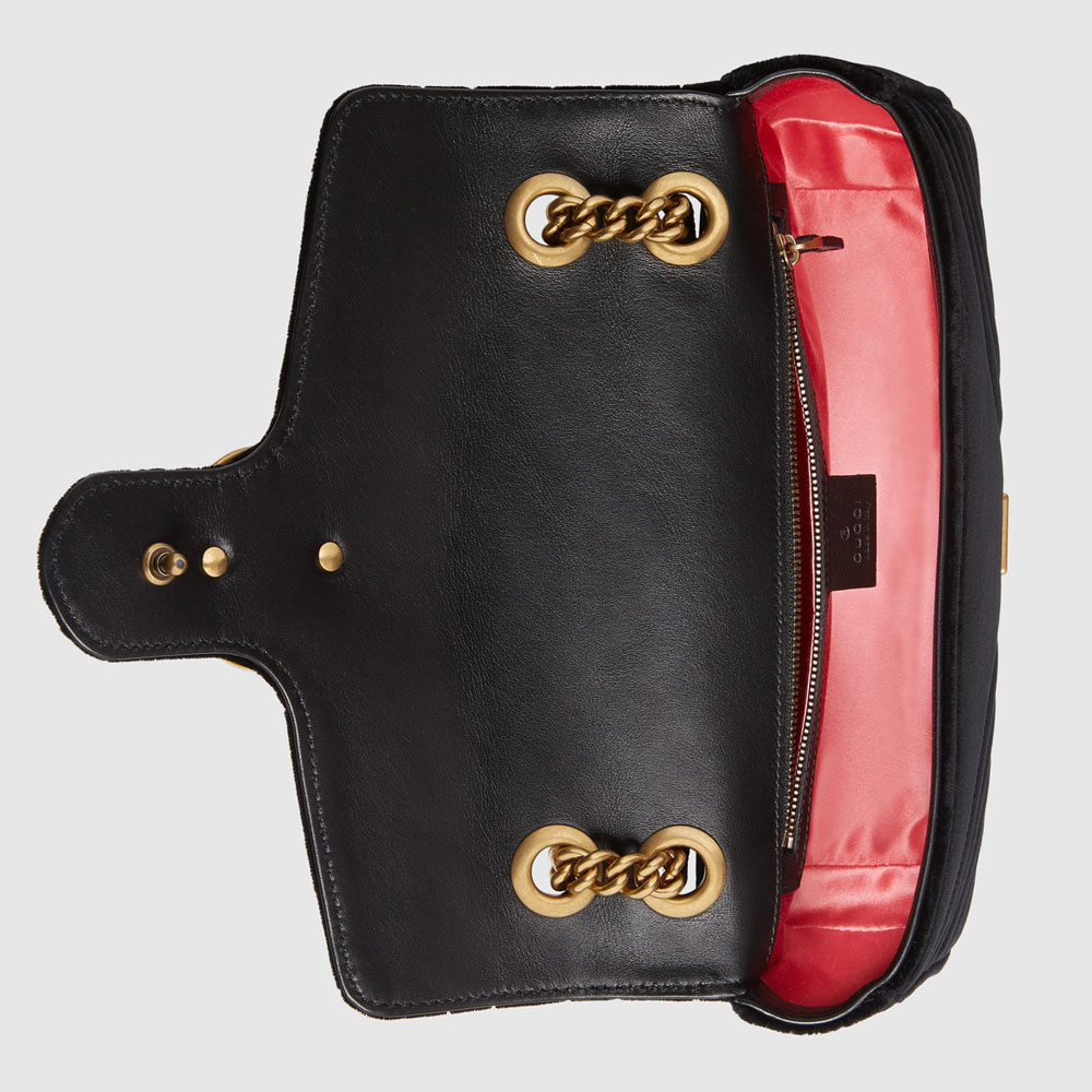 Gucci GG Marmont velvet shoulder bag 443497 K4D2T 1000 - Photo-4