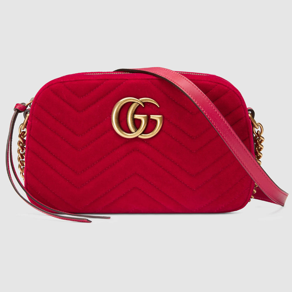 Gucci GG Marmont velvet small shoulder bag 447632 9QIBT 6433