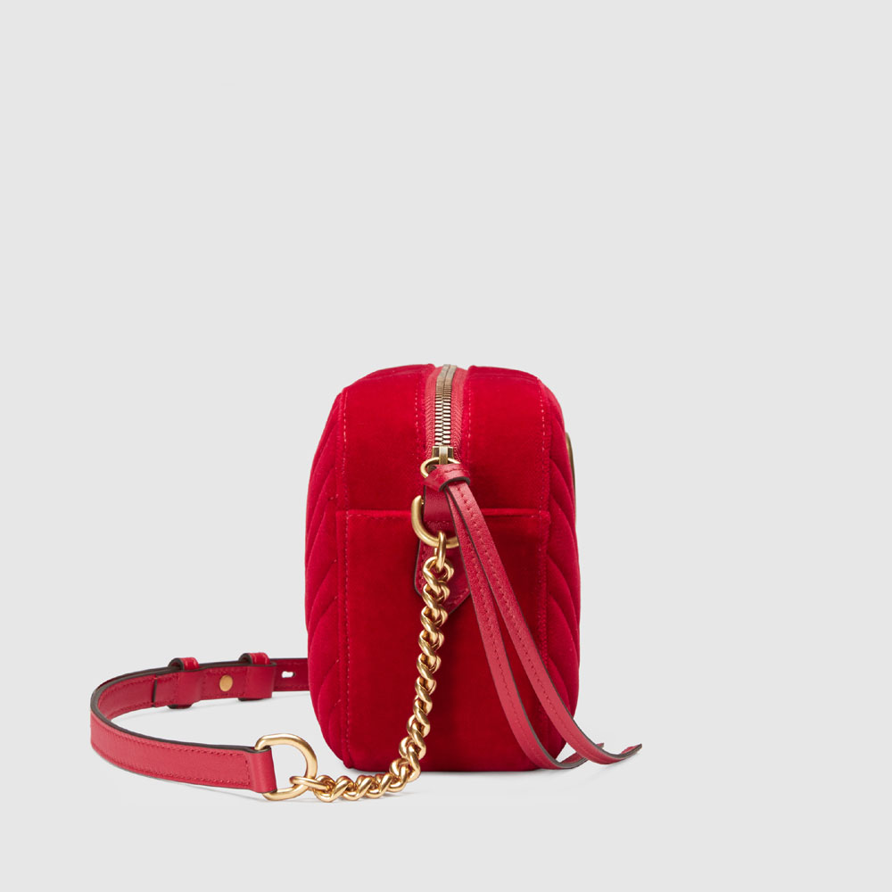 Gucci GG Marmont velvet small shoulder bag 447632 9QIBT 6433 - Photo-3