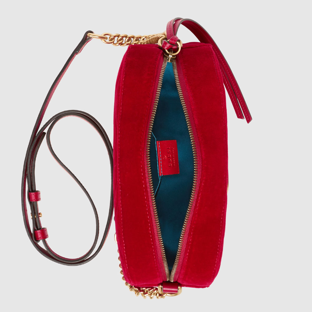 Gucci GG Marmont velvet small shoulder bag 447632 9QIBT 6433 - Photo-4
